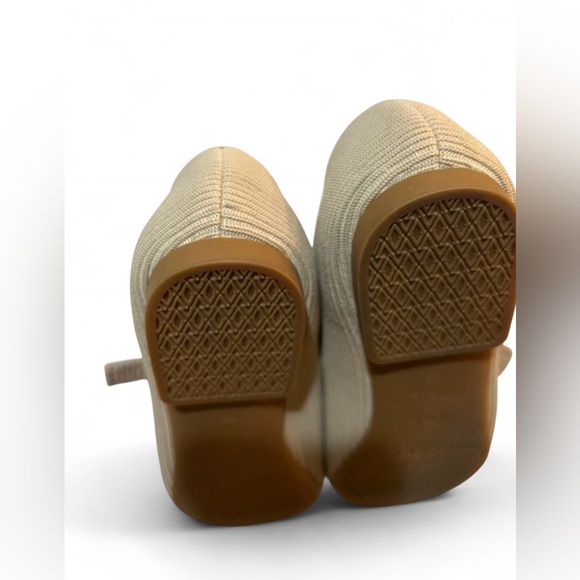 Vivaia Margot Square-Toe Mary Janes | Beige Knit | Size 39 - Picture 4 of 11